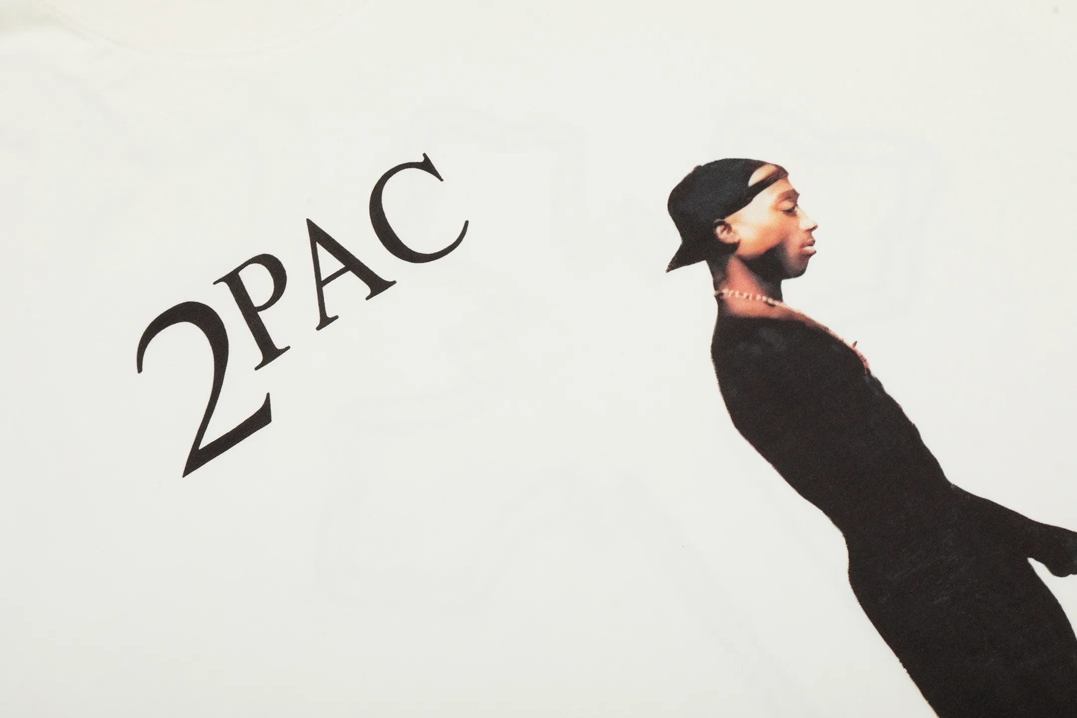 VT440 P150💰 Saint Michael 25SS saint joint Tupac Tupac rapper 2pac portrait BIG FACE digital direct injection long-sleeved T-shirt small neck design digital direct injection printing high street retro heavyweight Vintage long sleeves Size: S M L XL